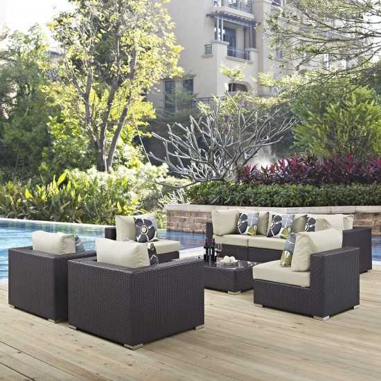 Convene 8 Piece Outdoor Patio Sectional Set