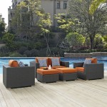 Sojourn 5 Piece Outdoor Patio Sunbrella® Sectional Set