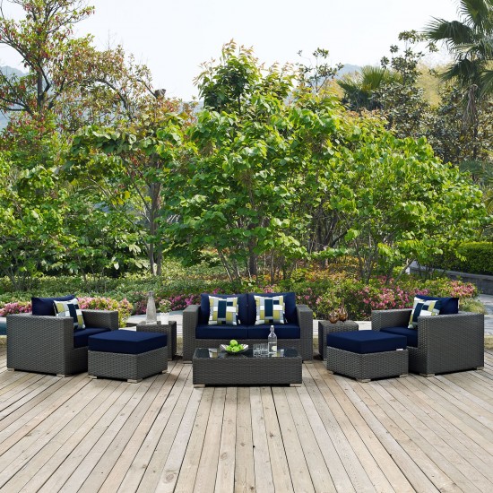 Sojourn 8 Piece Outdoor Patio Sunbrella® Sectional Set