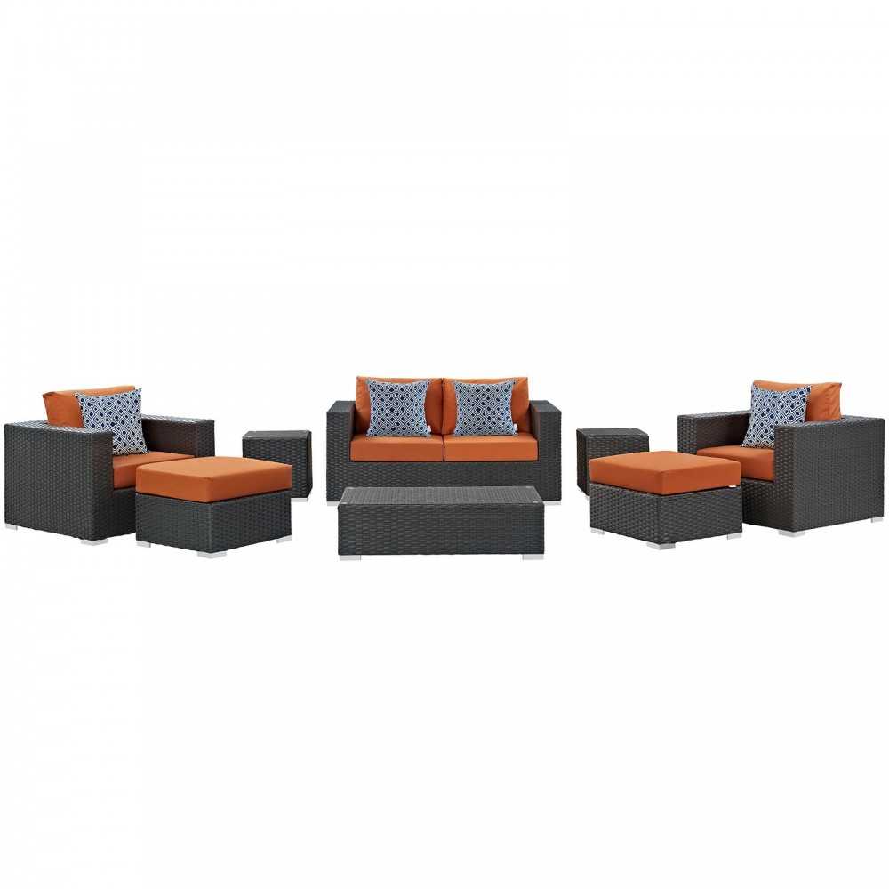 Sojourn 8 Piece Outdoor Patio Sunbrella® Sectional Set Sojourn 8 Piece Outdoor Patio Sunbrella® Sectional Set