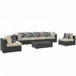 Sojourn 7 Piece Outdoor Patio Sunbrella® Sectional Set