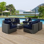 Sojourn 7 Piece Outdoor Patio Sunbrella® Sectional Set