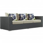 Sojourn 3 Piece Outdoor Patio Sunbrella® Sectional Set