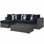 Sojourn 5 Piece Outdoor Patio Sunbrella® Sectional Set