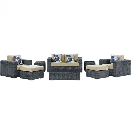 Summon 8 Piece Outdoor Patio Sunbrella® Sectional Set