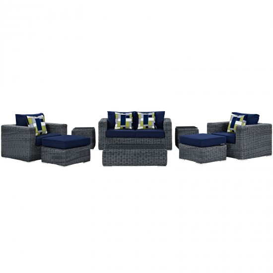 Summon 8 Piece Outdoor Patio Sunbrella® Sectional Set