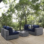 Summon 5 Piece Outdoor Patio Sunbrella® Sectional Set