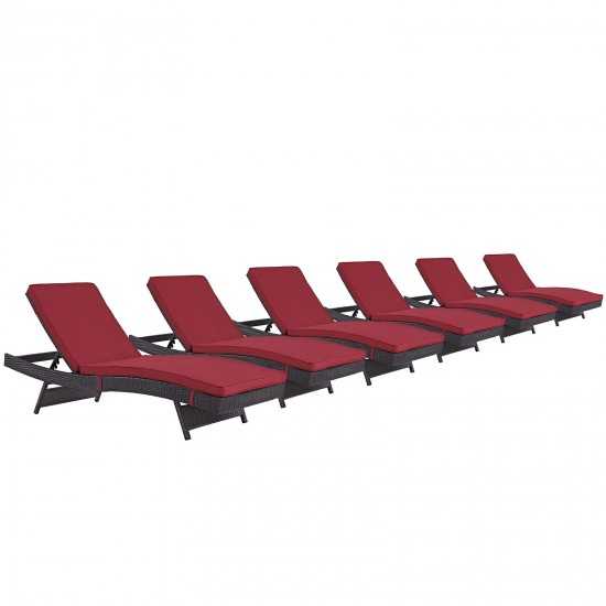 Convene Chaise Outdoor Patio Set of 6