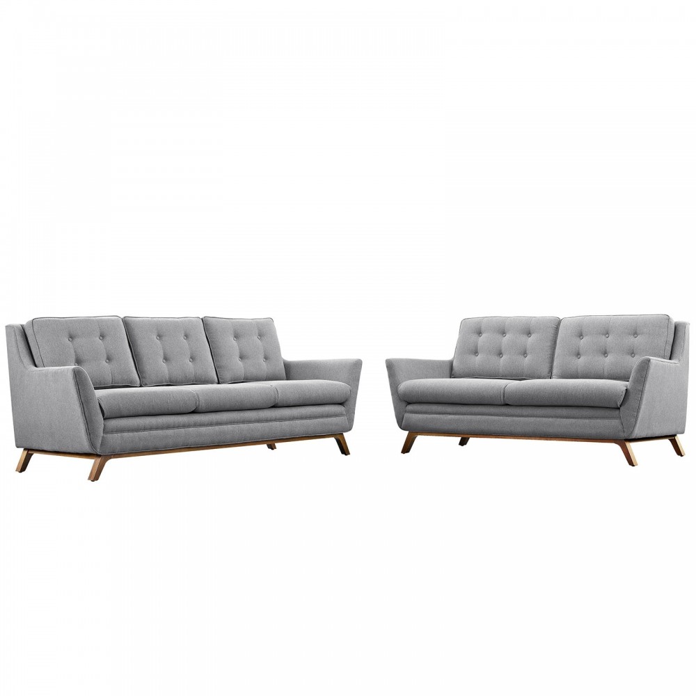 Beguile Living Room Set Upholstered Fabric Set of 2