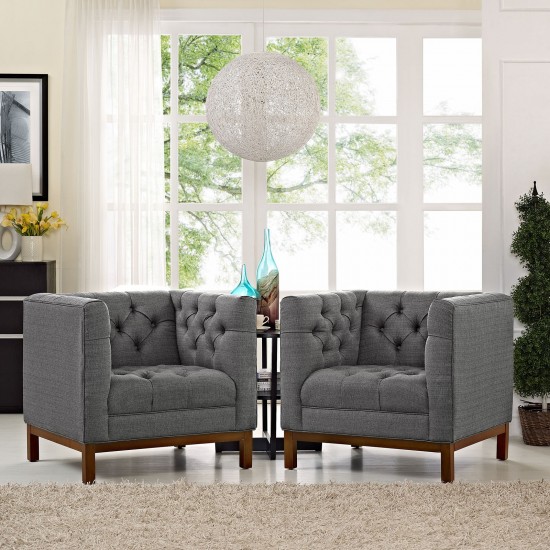 Panache Living Room Set Upholstered Fabric Set of 2