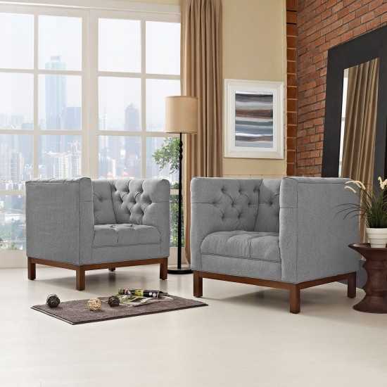 Panache Living Room Set Upholstered Fabric Set of 2