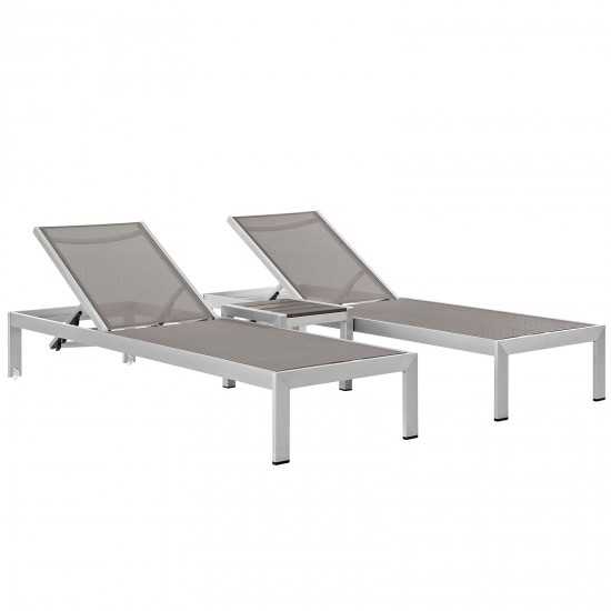 Shore 3 Piece Outdoor Patio Aluminum Set