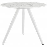 Lippa 36" Round Artificial Marble Dining Table with Tripod Base