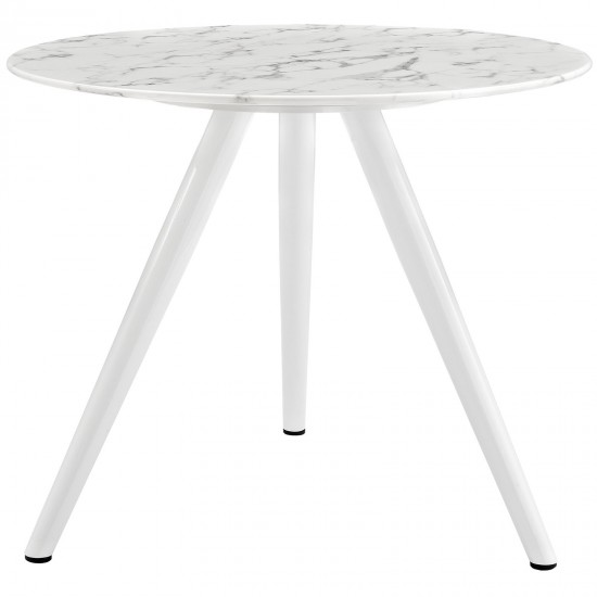 Lippa 36" Round Artificial Marble Dining Table with Tripod Base