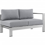 Shore 5 Piece Outdoor Patio Aluminum Sectional Sofa Set
