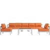 Shore 6 Piece Outdoor Patio Aluminum Sectional Sofa Set