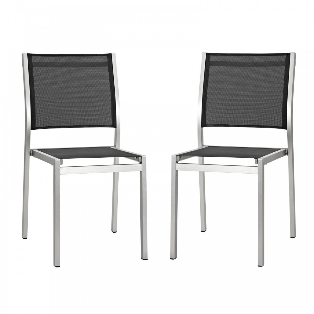 Shore Side Chair Outdoor Patio Aluminum Set of 2