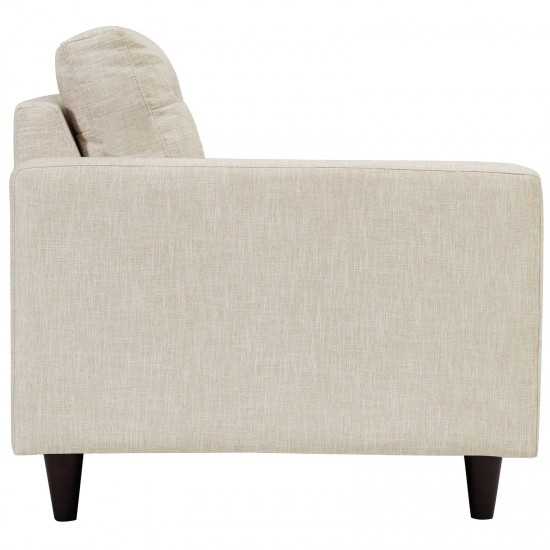 Empress Left-Facing Upholstered Fabric Loveseat