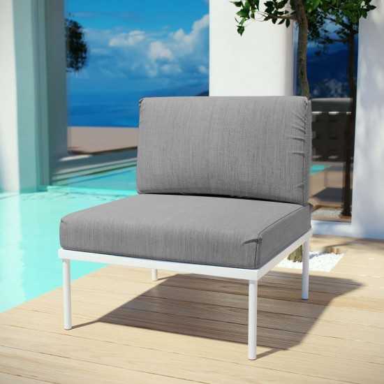 Harmony Armless Outdoor Patio Aluminum Chair