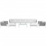 Harmony 10 Piece Outdoor Patio Aluminum Sectional Sofa Set