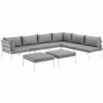 Harmony 8 Piece Outdoor Patio Aluminum Sectional Sofa Set