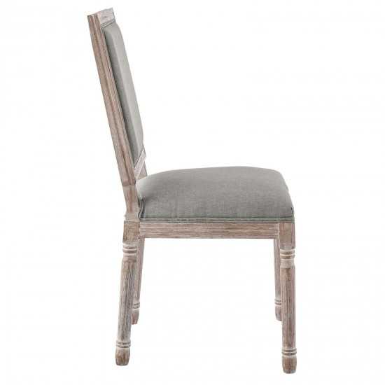 Court Vintage French Upholstered Fabric Dining Side Chair