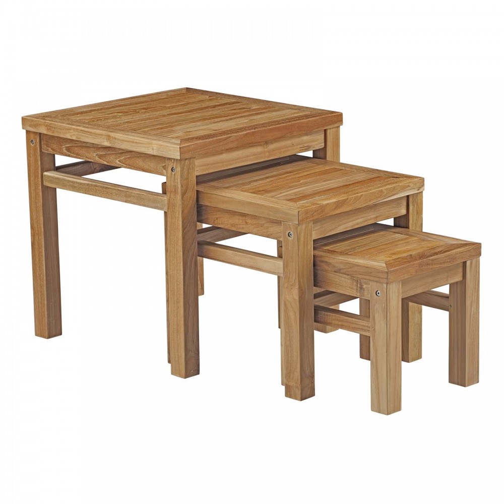 Marina Outdoor Patio Teak Nesting Table