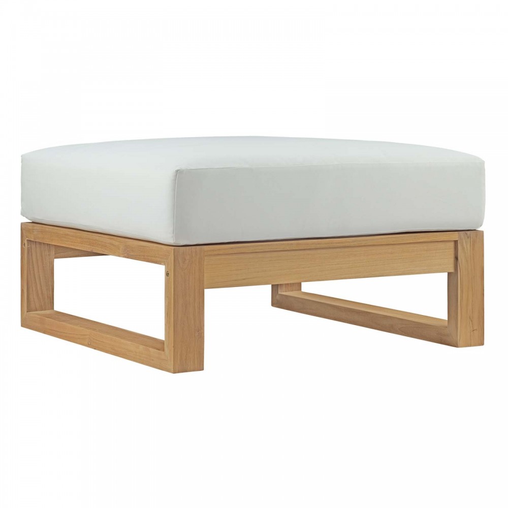 Upland Outdoor Patio Teak Ottoman