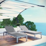 Shore 3 Piece Outdoor Patio Aluminum Chaise with Cushions