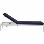 Shore 3 Piece Outdoor Patio Aluminum Chaise with Cushions