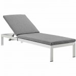 Shore Chaise with Cushions Outdoor Patio Aluminum Set of 2