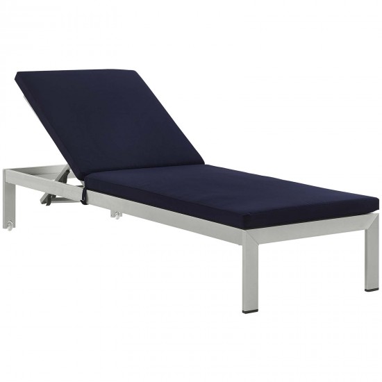 Shore Chaise with Cushions Outdoor Patio Aluminum Set of 2