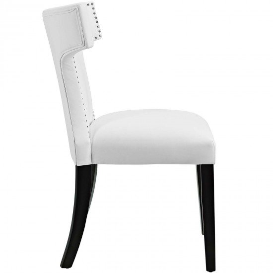 Curve Dining Side Chair Vinyl Set of 2