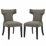 Curve Dining Side Chair Fabric Set of 2