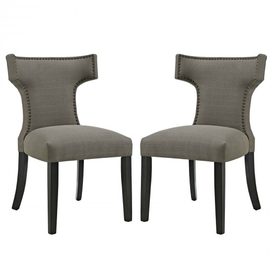 Curve Dining Side Chair Fabric Set of 2