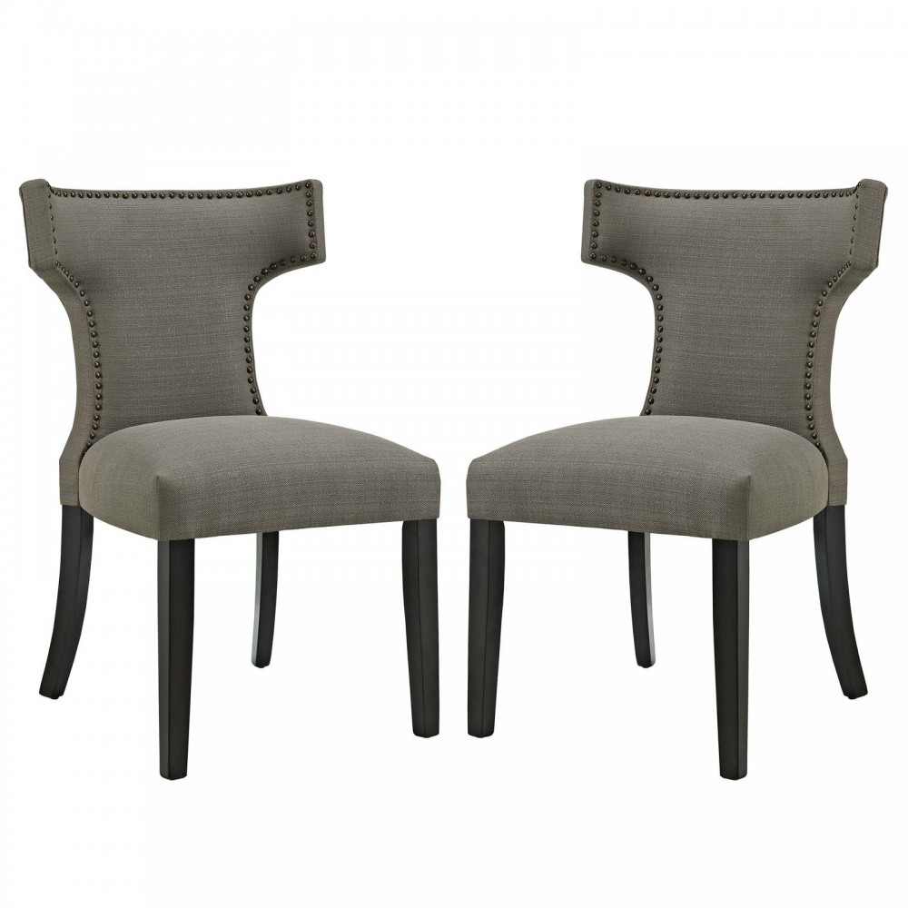 Curve Dining Side Chair Fabric Set of 2 Curve Dining Side Chair Fabric Set of 2