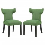 Curve Dining Side Chair Fabric Set of 2