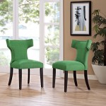 Curve Dining Side Chair Fabric Set of 2