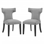 Curve Dining Side Chair Fabric Set of 2