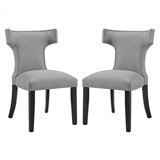 Curve Dining Side Chair Fabric Set of 2