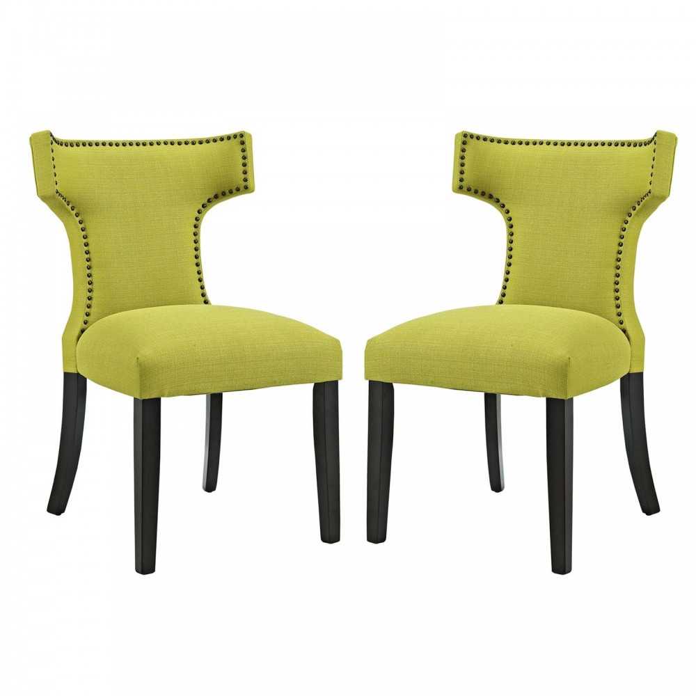 Curve Dining Side Chair Fabric Set of 2 Curve Dining Side Chair Fabric Set of 2