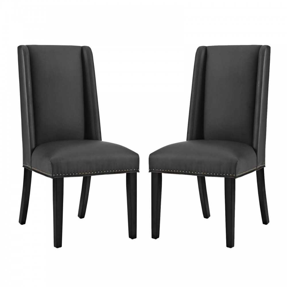 Baron Dining Chair Vinyl Set of 2