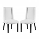 Baron Dining Chair Vinyl Set of 2