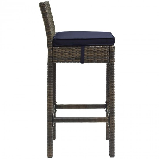 Conduit Outdoor Patio Wicker Rattan Bar Stool