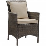 Conduit Outdoor Patio Wicker Rattan Dining Armchair