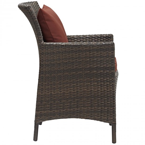 Conduit Outdoor Patio Wicker Rattan Dining Armchair