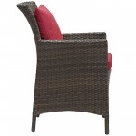 Conduit Outdoor Patio Wicker Rattan Dining Armchair