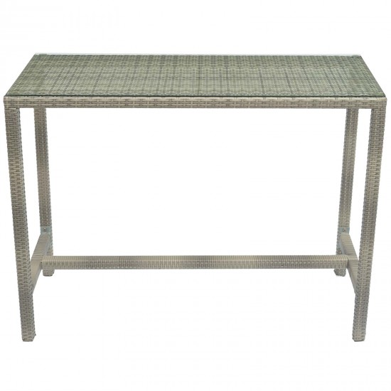 Conduit Outdoor Patio Wicker Rattan Large Bar Table