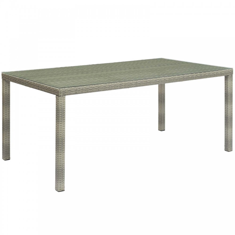 Conduit 70" Outdoor Patio Wicker Rattan Dining Table Conduit 70" Outdoor Patio Wicker Rattan Dining Table