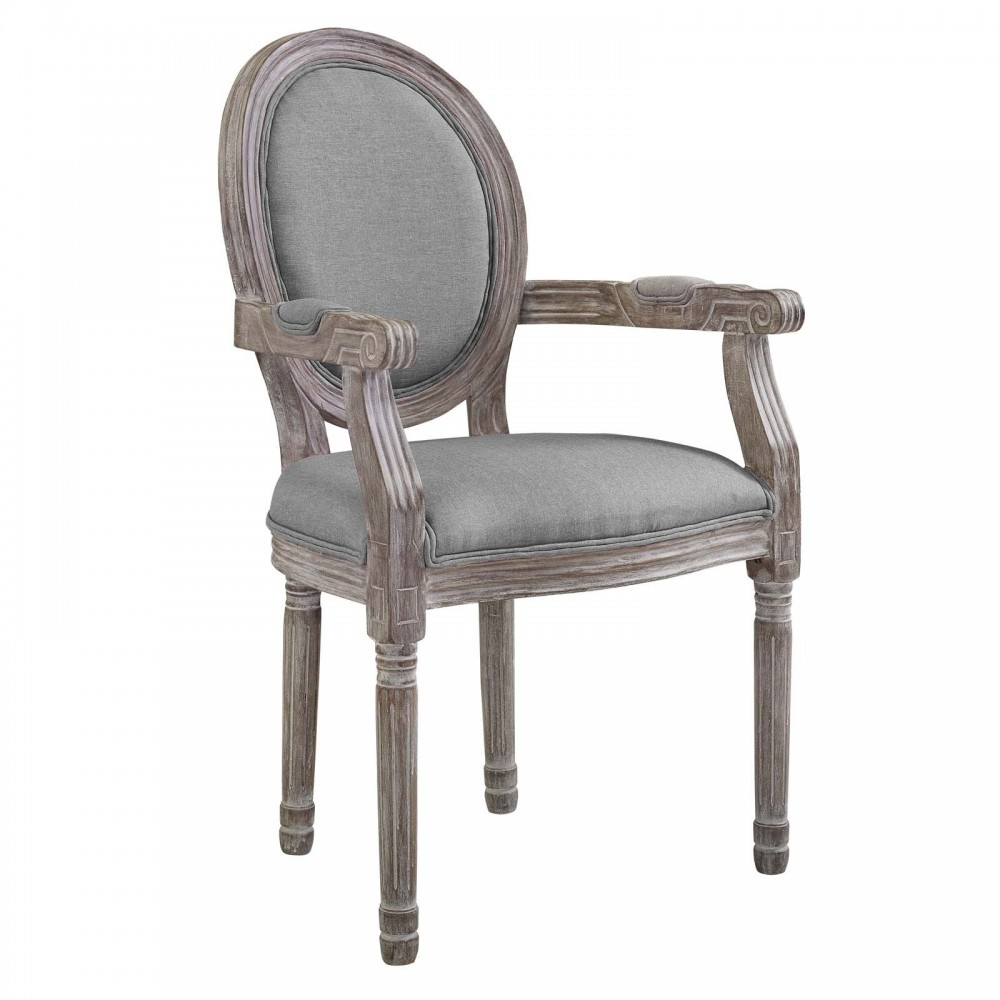 Emanate Vintage French Upholstered Fabric Dining Armchair Emanate Vintage French Upholstered Fabric Dining Armchair